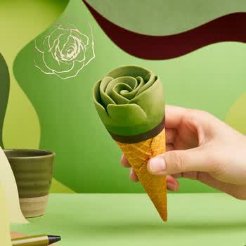 和路雪 超级可爱多 花花筒 熔岩抹茶口味 71g*4支 特牛乳冰淇淋(新老