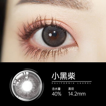 小黑豆eyewish2片装美瞳欧美混血彩色隐形眼镜彩色自然款半年抛小直径