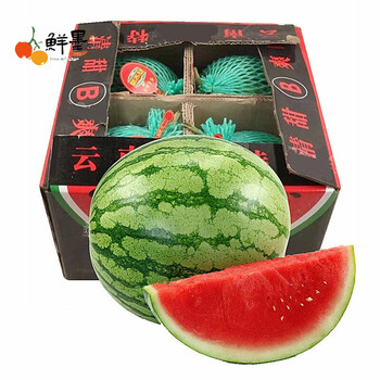 jd速运8242西瓜麒麟西瓜水果新鲜薄皮大西瓜78斤一颗装时令麒麟瓜单果