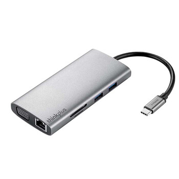 ThinkPad联想Type-C扩展坞USB-C转HDMI和VGA转接器USB分线器千兆网卡PD快充SD/TF读卡器笔记本拓展坞LC10