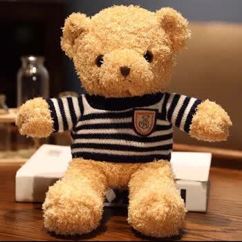 兔暖暖可爱各种款式类型泰迪熊公仔礼物男女(礼盒) 深棕5 38