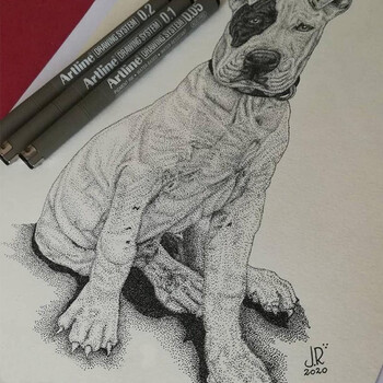 【开学必备】旗牌（Shachihata）Artline 超细勾线笔 防水绘图笔 漫画/设计/动漫专用 0.1mm 红色 EK-231