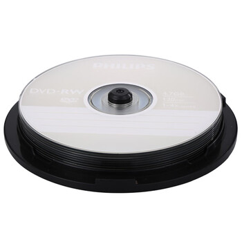 飞利浦（PHILIPS） DVD-RW  可擦写空白刻录光盘光碟 可重复刻录 10片装DVD刻录盘
