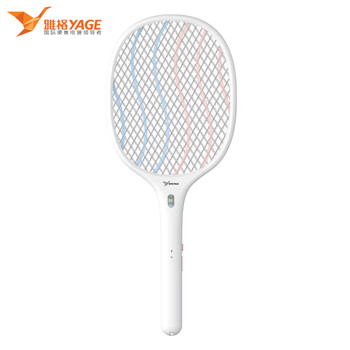 雅格 电蚊拍带LED照明USB家用灭蚊拍驱蚊灭蚊器苍蝇拍D112