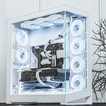 PHANTEKS追风者NV7白全视景 无立柱海景房机箱(可置换I/O/支持3x360水冷/ARGB双4090/双通道灯控)