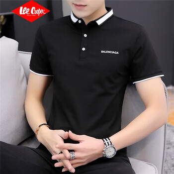 leecooper短袖t恤男夏季薄款韩版翻领polo半袖衫纯色百搭休闲男士体