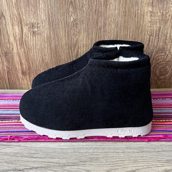 尔煦老头棉鞋大码防滑底高帮保暖中老年男士加绒特厚老人鞋居手工布男