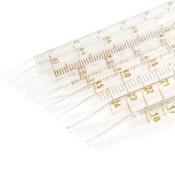 海斯迪克 HKCL-377 玻璃环标刻度吸管移液管滴管 分度吸量管 长吸管移液管 5ML