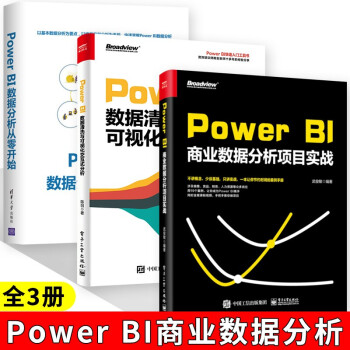 Power BI数据清洗与可视化交互式分析+ Power BI商业数据分析项目实战+ Power BI数据分析从零开始 快速入门工具书