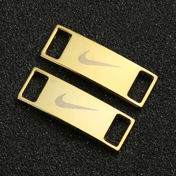 af1鞋带扣空军一号金属牌铁片配件装饰时尚鞋扣板鞋 鞋带扣-对勾-金色