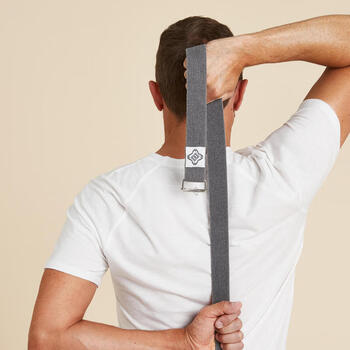 迪卡侬瑜伽绳棉质肌肉伸展瑜伽带辅助健身运动拉伸带深灰色-2472913 迪卡侬瑜伽绳棉质肌肉伸展瑜伽带辅助健身运动拉伸带深灰色-2472913