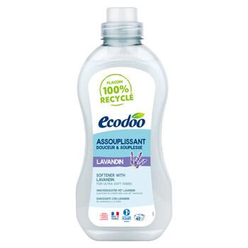 逸乐舒ecodoo进口柔顺剂防静电柔软液护理剂少褶皱熏衣草香1L家庭清洁