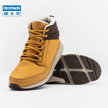 迪卡侬decathlon运动鞋男秋冬新款防泼水冬鞋休闲鞋保暖雪地靴男工装