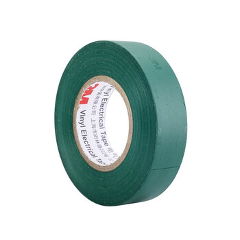 3M电工绝缘胶带汽修线束胶带家装无铅耐磨防潮 绿色 十卷装 1600#