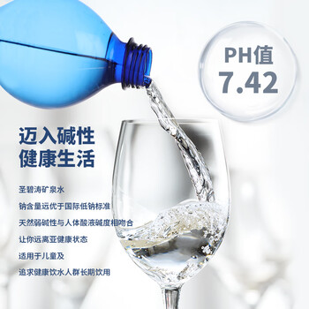 圣碧涛（San Benedetto）意大利进口 饮用天然水 1.5L*6  整箱装（新老包装交替发货）