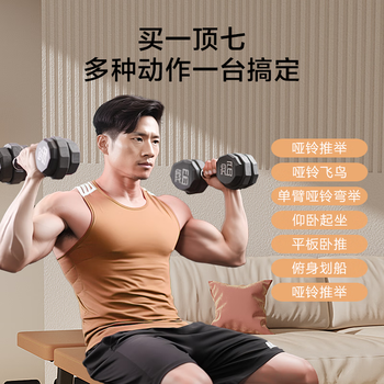 京东京造  哑铃凳家用多功能仰卧起坐辅助板卧推凳健身训练椅飞鸟凳棕黑