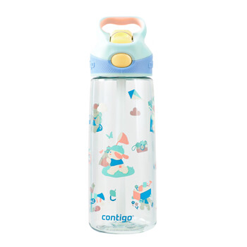 contigo康迪克单层运动吸管水杯600ml萌宠踏青记HBC-ADN063