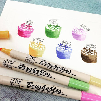 吴竹（KURETAKE）7700同色深浅双色双头刷头笔软头笔水彩笔手账笔Brush单支MS-7700-052水彩笔