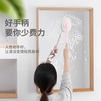 LYNN长柄百洁布清洁刷子 浴缸刷瓷砖刷墙刷台面刷不伤釉面地板刷1只装