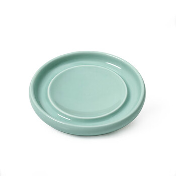 【全网低价】弘梅陶瓷小砚台 多功能墨碟笔搁笔架墨池 文房四宝毛笔书法笔舔