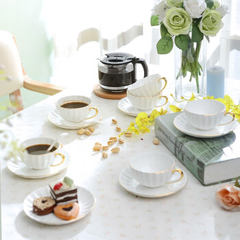 友来福咖啡杯套装 北欧式简约轻奢办公室骨质陶瓷南瓜6杯碟乔迁礼物 友来福咖啡杯套装 北欧式简约轻奢办公室骨质陶瓷南瓜6杯碟乔迁礼物