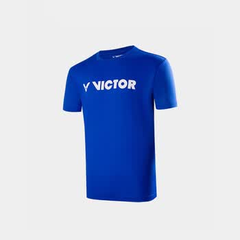 VICTOR威克多胜利羽毛球服男款训练服快干透气T恤T-40050 宝蓝 O
