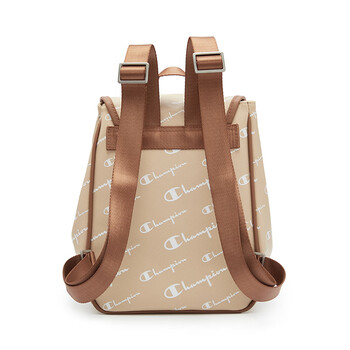 Champion冠军双肩包女2024冬季新款潮牌老钱风满印老花背包复古