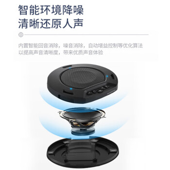 HIKVISION海康威视视频会议全向麦克风级联扬声器360°拾音USB即插即用无线适配器设备