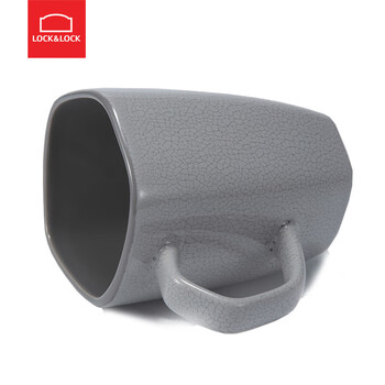 乐扣乐扣（LOCK&LOCK）创意马克杯水杯办公室个性带把陶瓷杯余韵单杯 颜色随机