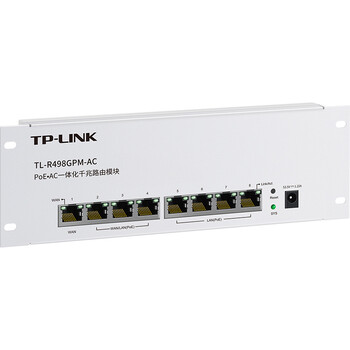 普联（TP-LINK） 千兆8口一体化路由模块 7口支持PoE 内置AC管理AP 多WAN口宽带叠加 支持APP管理 TL-R498GPM-AC