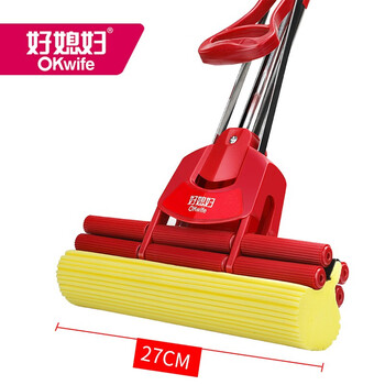 好媳妇胶棉拖把27cm共1棉头可伸缩家用一拖净懒人免手洗吸水海绵神器 好媳妇胶棉拖把27cm共1棉头可伸缩家用一拖净懒人免手洗吸水海绵神器