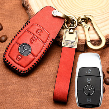 奔驰钥匙套e300l汽车e300真皮e300豪华款e级2022款专用壳扣2020款包c