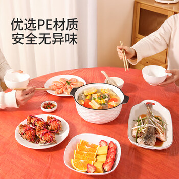 美丽雅一次性桌布松紧口加厚10张红色 长方形圆餐桌防水防油防烫台布套