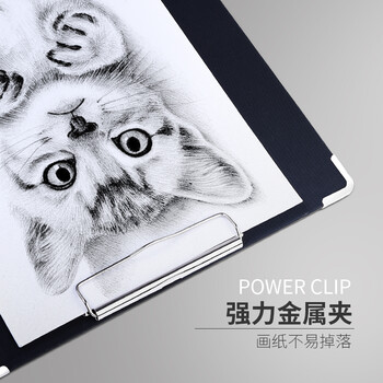 递乐速写板8K黑色布纹写生画夹折叠素描画板夹绘图板a4画夹学生画袋收纳儿童初学者套装工具5219