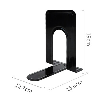 得印7.5英寸(高19cm)金属铁书立架3563学生书立夹 课桌书架夹挡书板办公用品黑色2片/付