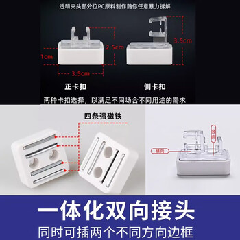 欧唛（oumai）磁性货架标识牌仓库物料分类标签牌库房分区货位卡指示牌 蓝色A6+1个磁铁10个装