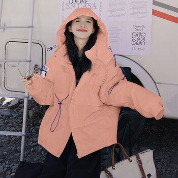 女鹅绒女孩羽绒服12一15s岁冬季短款休闲外套小个子粉色升级加厚版2xl