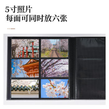 Nakabayashi仲林NCL布艺相册5寸240张插页式家庭影集成长记录册 红色