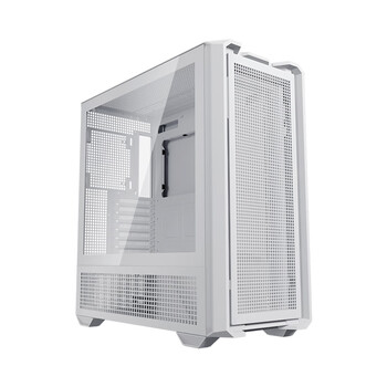 骨伽 乘风MX600 全塔台式玻璃侧透机箱 支持E-ATX主板竖装显卡360水冷/网孔面板 白