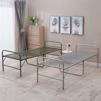 德国进口品质钢丝床单人折叠床加固双丝弹簧软床午休简易陪护铁行军床