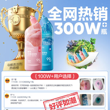 网易严选香氛马桶洁厕灵洁厕液 厕所马桶抑菌去渍去异味盐盐海洋500g*1瓶