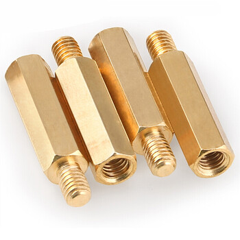 六角铜柱m3m4单头六角铜柱单通螺母柱m3机箱主板螺丝柱单头隔离柱电路