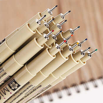 樱花(SAKURA)彩色针管笔勾线笔 03号0.35mm(绿色) 日本进口签字笔绘图水笔 学生儿童美术绘画描边手绘设计