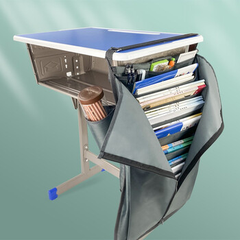 金得利10层12格课桌挂书袋收纳袋书桌挂袋大容量桌边书袋侧面收纳袋初中高中生书挂袋收纳神器灰色DC1926 金得利10层12格课桌挂书袋收纳袋书桌挂袋大容量桌边书袋侧面收纳袋初中高中生书挂袋收纳神器灰色DC1926