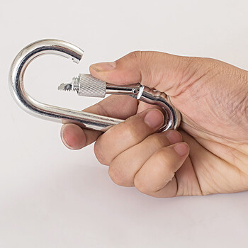 喜来益镀锌弹簧扣安全扣带母弹簧扣锁扣卡扣登山扣保险扣挂扣铁链 m12