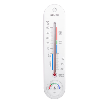 得力(deli)经典挂壁式室内温度计 个性化提示温湿度计老人婴儿儿童礼物生日礼品 办公用品 得力(deli)经典挂壁式室内温度计 个性化提示温湿度计老人婴儿儿童礼物生日礼品 办公用品