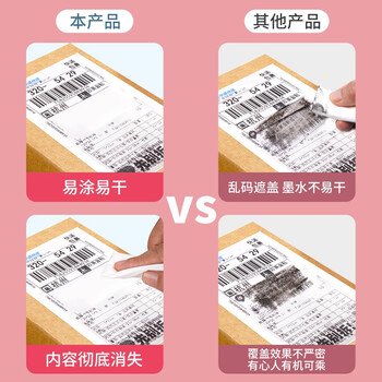 六品堂快递涂码笔热敏纸涂改液乱码快递信息消除器涂改地址遮盖防泄密涂鸦笔保护神器 六品堂快递涂码笔热敏纸涂改液乱码快递信息消除器涂改地址遮盖防泄密涂鸦笔保护神器