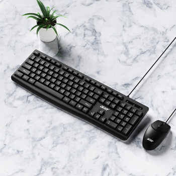宏碁（acer）键盘 键鼠套装 有线键盘鼠标套装 办公鼠标键盘 防泼洒 USB笔记本台式机通用