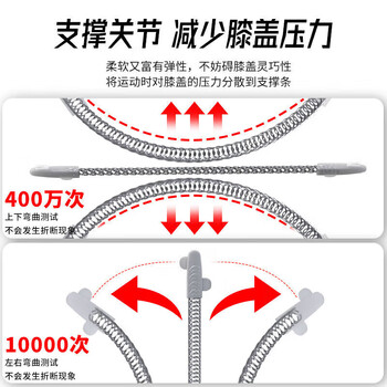 美津浓（MIZUNO）护膝半月板损伤男女跑步羽毛球登山篮球专业运动专用护具黑橙M