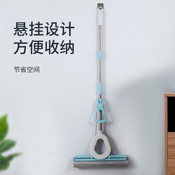 美丽雅吸水海绵拖把28cm懒人免手洗家用一拖净卫生间拖地神器墩布